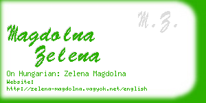 magdolna zelena business card